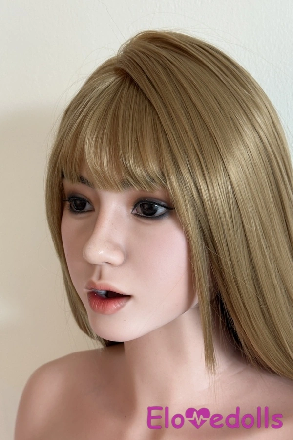 Boneka Seks Realistis Bibir Tipis Silikon G Cup 158cm, Mata Amber Menggairahkan, Detail Tampilan 15
