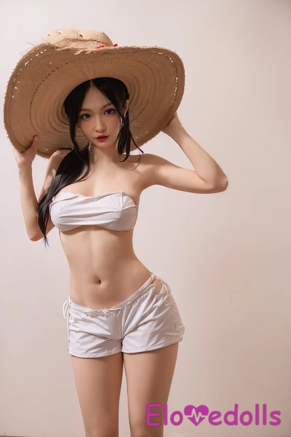 160cm silikonová hlava a tělo z TPE oranžové barvy pro dospělou panenku s cup cap, detail 7