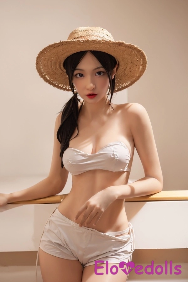 160cm silikonová hlava a tělo z TPE oranžové barvy pro dospělou panenku s cup cap, detail 8