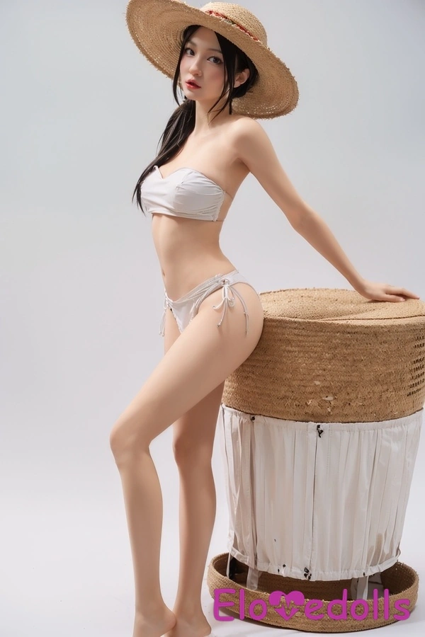 160cm silikonová hlava a tělo z TPE oranžové barvy pro dospělou panenku s cup cap, detail 12