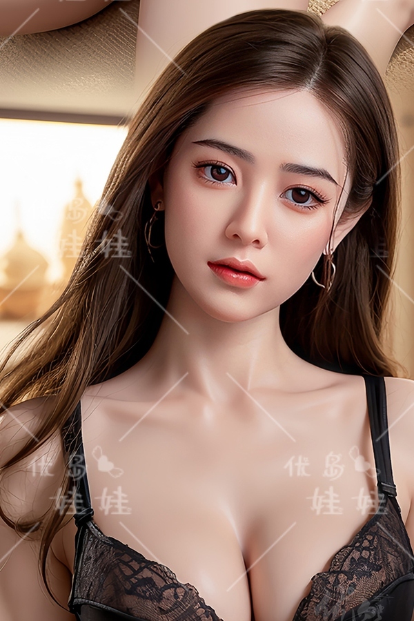 158cm D Cup Silicone Head & TPE Body Gray Petite Breasts Realistic Sex Doll Product