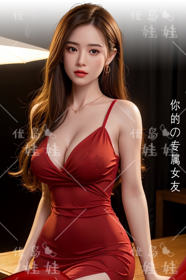 148cm E Cup Silicone Head & TPE Body Petite Breasts Amber Eyes Thin Lips Realistic Sex Doll Detail View 1