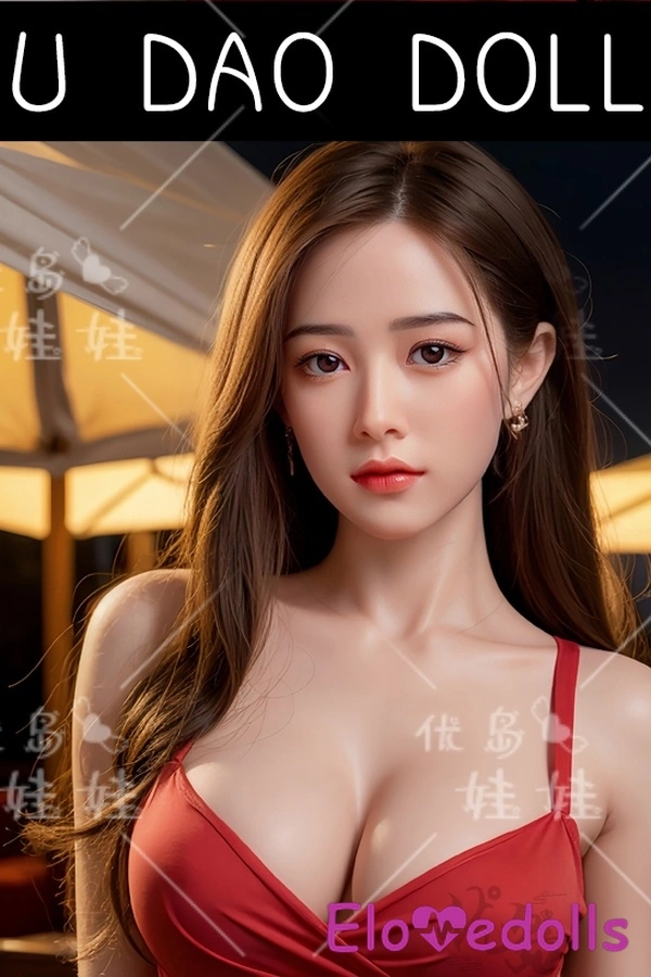 Силіконова лялька E-чашки 148 см, тонкі губи, мініатюрні груди, червона, реалістична, детальне зображення 3