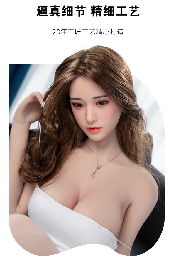 168cm C Cup Silicone Head & TPE Body Thin Lips Amber Eyes Voluptuous Realistic Sex Doll Gallery 9