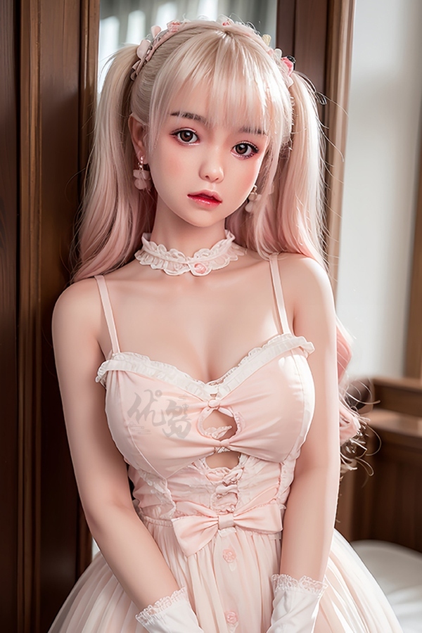158cm D Cup Silicone Head & TPE Body Medium Breasts Pink Glossy Lips Realistic Sex Doll Gallery 4