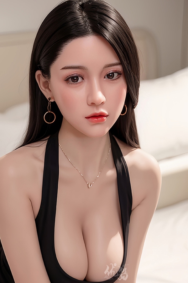 158cm D Cup Silicone Gray Amber Eyes Small Breasts Realistic Sex Doll Gallery 4