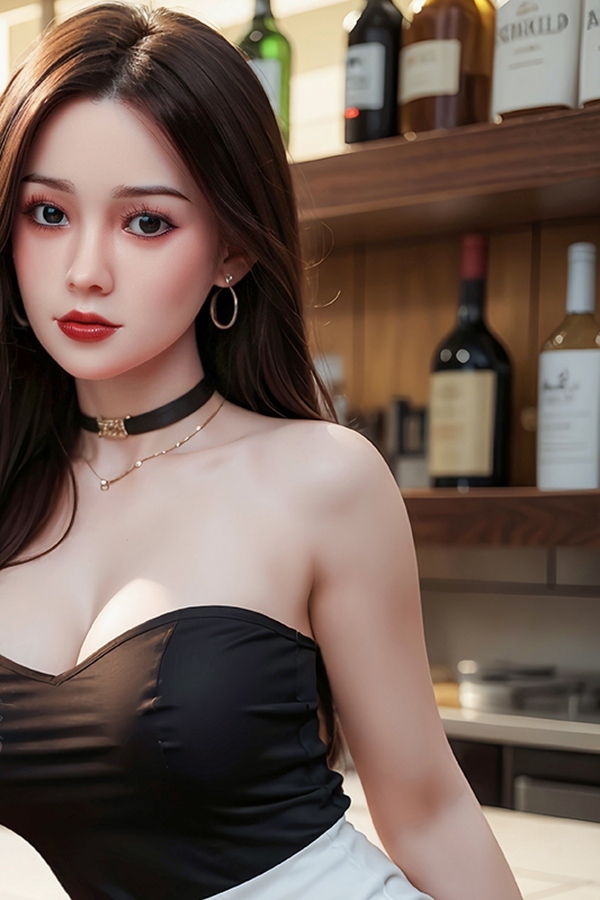 158cm D Cup Silicone Petite Breasts Gray Eyes Voluptuous Realistic Sex Doll Gallery 3