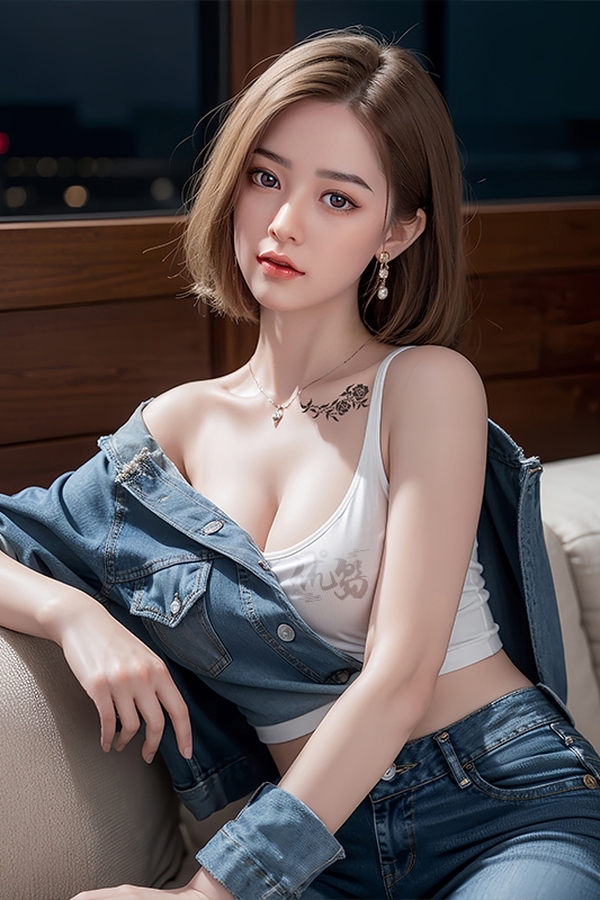 158cm D Cup Silicone Gray Petite Breasts Eyes Realistic Sex Doll Gallery 3