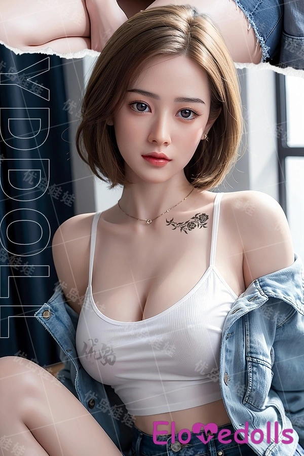 Búp bê tình dục chân thực ngực nhỏ màu xám silicon cúp D 158cm Bộ sưu tập 5