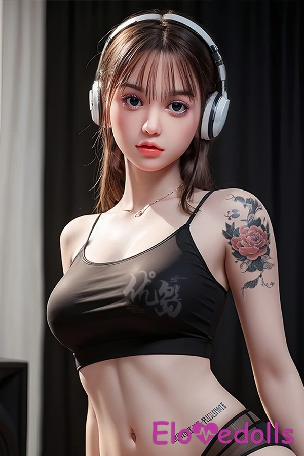 Boneka Seks Realistis Payudara Kecil Abu-abu Bibir Tipis Silikon Cup D 158cm