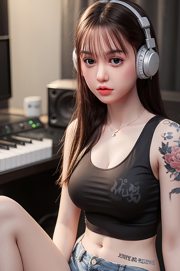 158cm D Cup Silicone Gray Eyes Petite Breasts Thin Lips Realistic Sex Doll Gallery 2