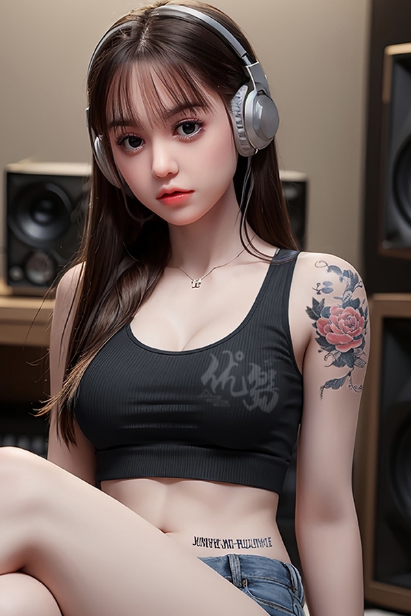 158cm D Cup Silicone Petite Gray Eyes Breasts Realistic Sex Doll Gallery 3