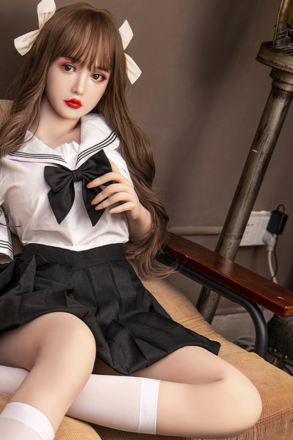160cm E Cup TPE Gray Eyes Petite Breasts Brunette Anime Sex Doll Gallery 4