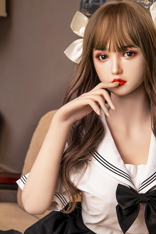 160cm E Cup TPE Glossy Lips Petite Breasts Gray Eyes Anime Sex Doll Gallery 5