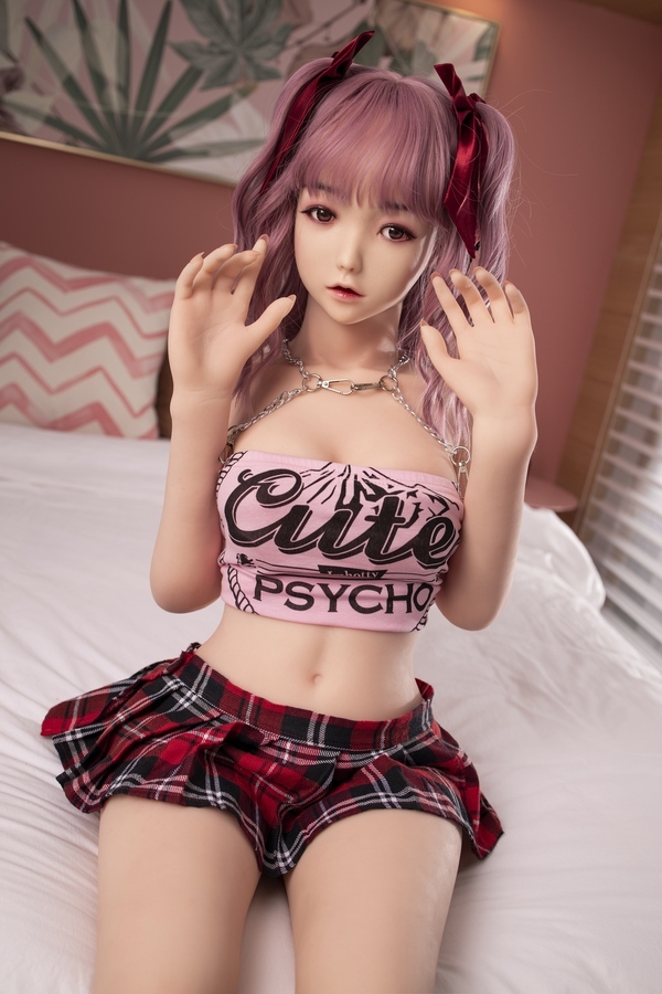 160cm E Cup TPE Petite Breasts Gray Eyes Pink Teen Sex Doll Gallery 2