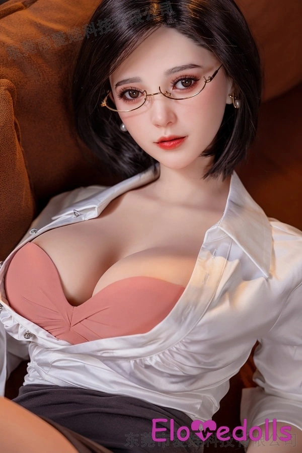 Búp bê tình dục giả tưởng 160cm cúp E TPE ngực nhỏ màu đen mắt xám Xem chi tiết 5