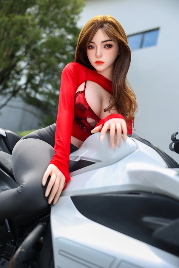 140cm C Cup Silicone Head & TPE Body Amber Eyes Small Breasts Red Asian Sex Doll Detail View 1