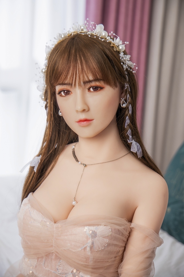 163cm D Cup Silicone Head & TPE Body Small Breasts Pink Thin Lips Realistic Sex Doll Gallery 4