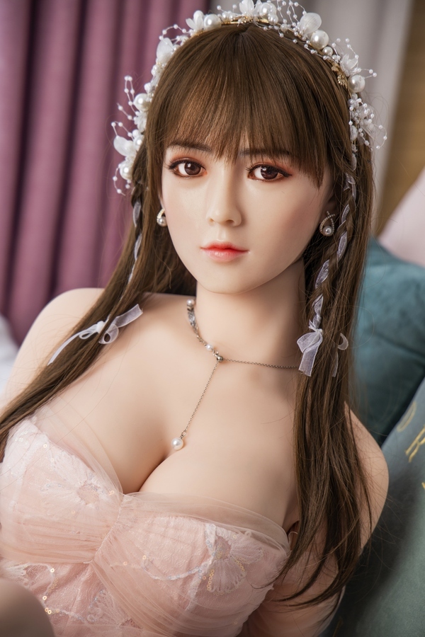 163cm D Cup Silicone Head & TPE Body Small Breasts Thin Lips Pink Realistic Sex Doll Gallery 8