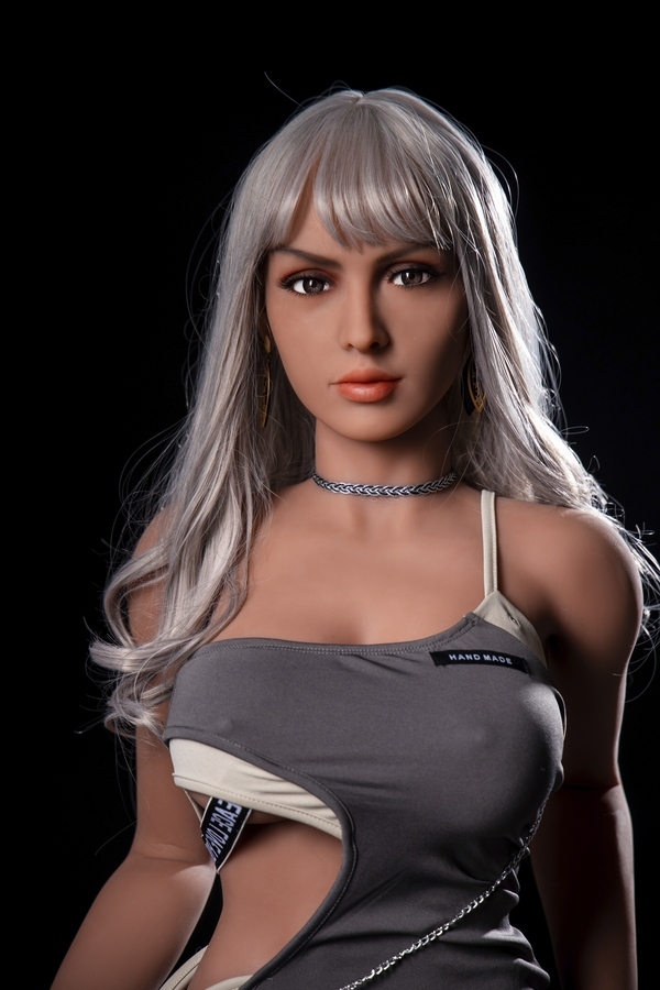 163cm D Cup TPE Thin Lips White Gray Eyes Realistic Sex Doll Product