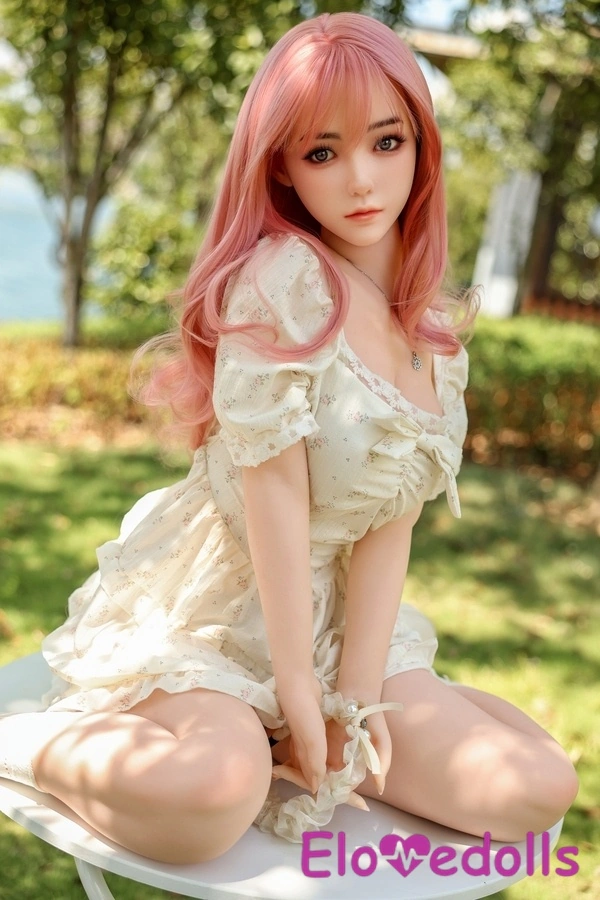 155cm B-kupa silikonhuvud och TPE-kropp Liten grå ögon naturliga läppar Tonårssexdocka Galleri 7