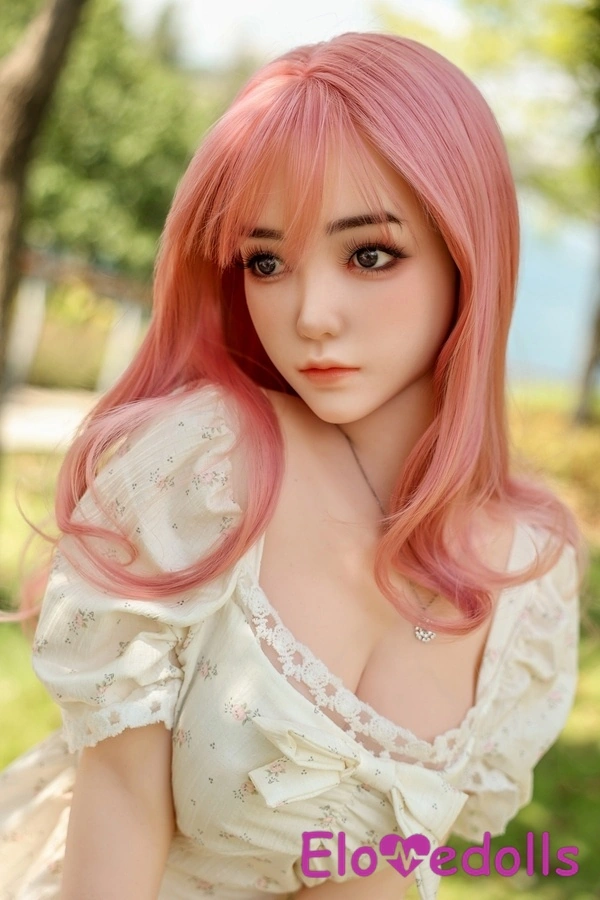 155cm B-kupa silikonhuvud och TPE-kropp Små bröst Rosa naturliga läppar Tonårssexdocka Galleri 8