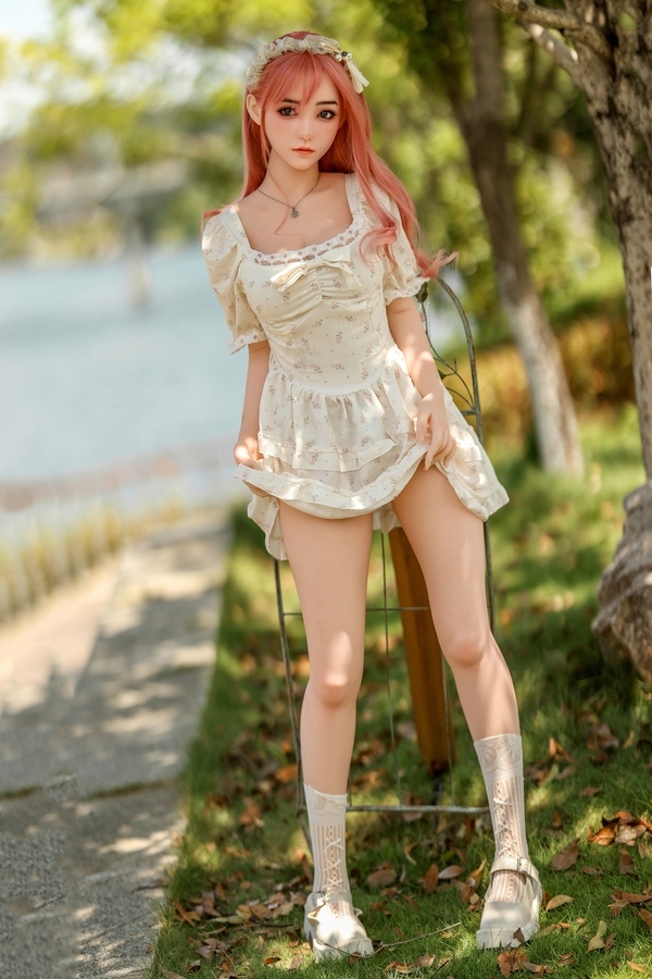 155cm B Cup Silicone Head & TPE Body Petite Natural Lips Gray Eyes Teen Sex Doll Gallery 9