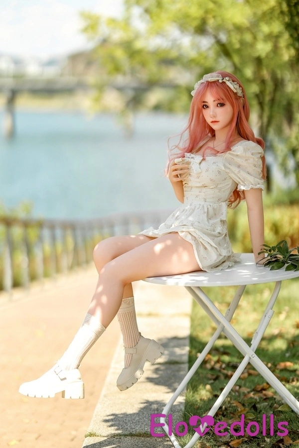 155cm B-kupa silikonhuvud och TPE-kropp grå ögon rosa små bröst tonårssexdocka detaljvy 1