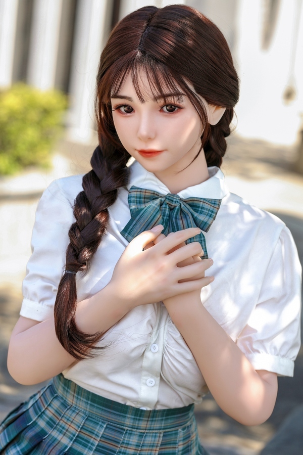 155cm B Cup Silicone Head & TPE Body Gray Eyes Thin Lips Brunette Fantasy Sex Doll Product