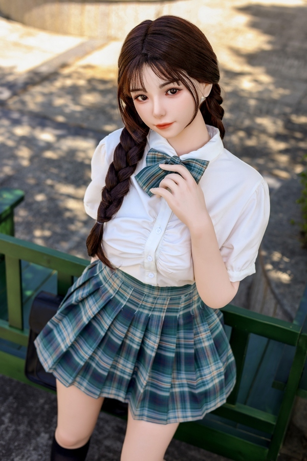 155cm B Cup Silicone Head & TPE Body Gray Eyes Thin Lips Petite Fantasy Sex Doll Gallery 3