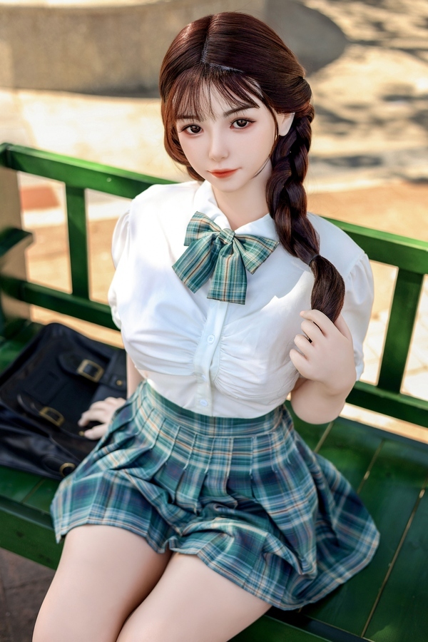 155cm B Cup Silicone Head & TPE Body Brunette Petite Gray Eyes Fantasy Sex Doll Gallery 9