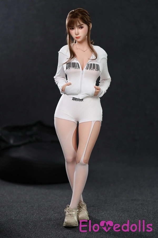 عروسک جنسی واقعی شهوانی با سر سیلیکونی و بدن TPE به ابعاد ۱۵۵ سانتی‌متر، سایز B، لب‌های نازک به رنگ خاکستری، گالری ۸