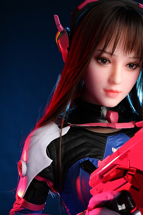 155cm B Cup Silicone Head & TPE Body Blue Eyes Full Lips Brunette Fantasy Sex Doll Gallery 3