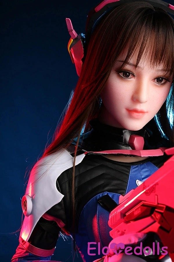 155 cm große, brünette Fantasy-Sexdoll mit Silikonkopf (B-Körbchen), TPE-Körper, blauen Augen, vollen Lippen und vollen Lippen – Galerie 3