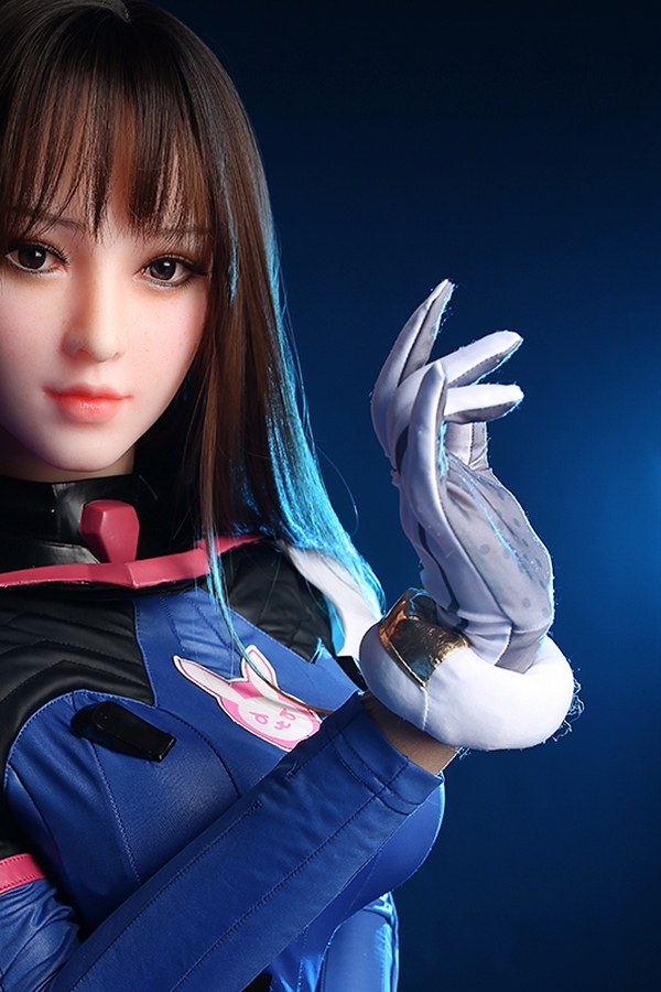 155cm B Cup Silicone Head & TPE Body Blue Eyes Medium Breasts Brunette Fantasy Sex Doll Gallery 5