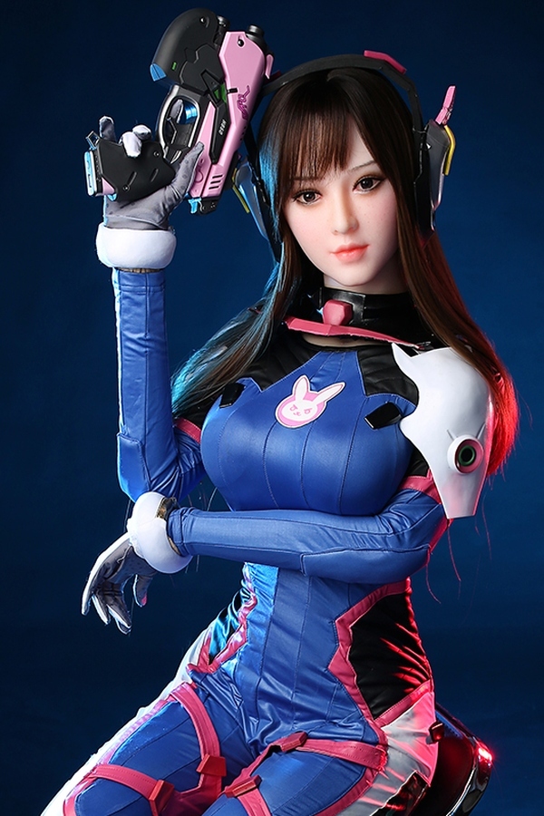 155cm B Cup Silicone Head & TPE Body Brunette Medium Breasts Blue Eyes Fantasy Sex Doll Gallery 7