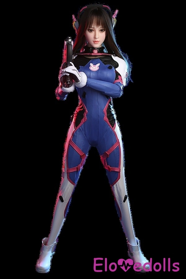 155 cm große Fantasy-Sexdoll mit Silikonkopf und TPE-Körper, brünett, volle Lippen, mittelgroße Brüste und B-Körbchengröße – Detailansicht 1