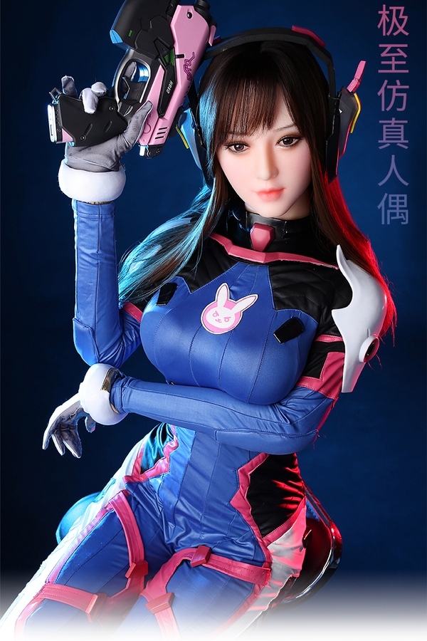 155cm B Cup Silicone Head & TPE Body Full Lips Brunette Blue Eyes Fantasy Sex Doll Detail View 8