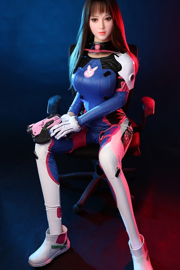 155cm B Cup Silicone Head & TPE Body Medium Breasts Brunette Blue Eyes Fantasy Sex Doll Detail View 13