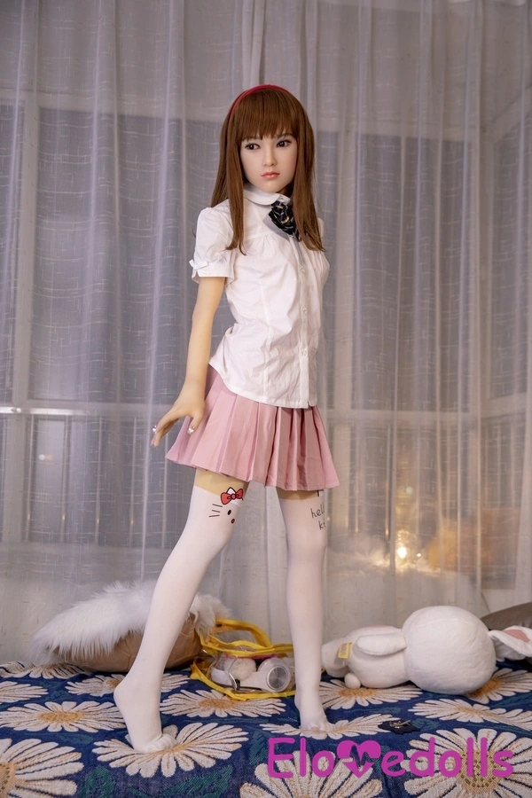 گالری عروسک جنسی نوجوان ریزه میزه با سر سیلیکونی و بدن TPE، سایز 143 سانتی‌متر، لب‌های قرمز نازک، 6