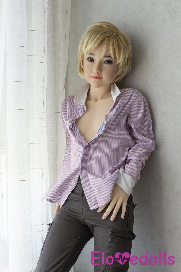 143cm A Cup Κεφαλή Σιλικόνης & Σώμα TPE Ξανθιά Μικρά Στήθη Εφηβική Κούκλα Σεξ Συλλογή 3