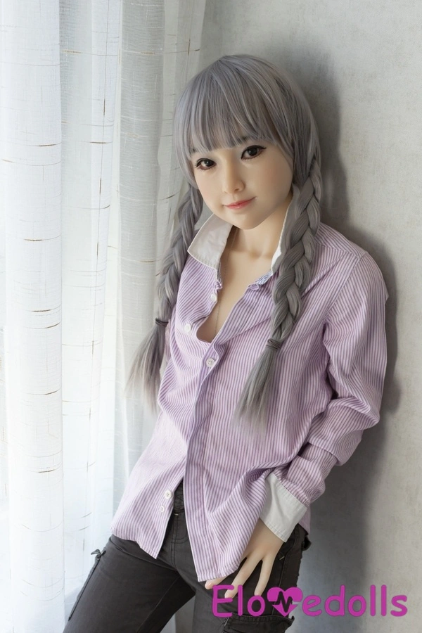 143cm A Cup Κεφαλή Σιλικόνης & Σώμα TPE Μικροσκοπικό Ξανθό Στήθος Εφηβική Κούκλα Σεξ Συλλογή 2