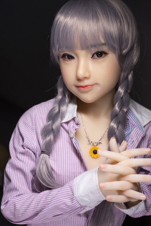 143cm A Cup Silicone Head & TPE Body Blonde Petite Breasts Teen Sex Doll Gallery 6