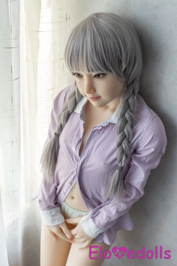 Κεφαλή σιλικόνης 143cm A Cup & σώμα TPE Ξανθό Petite στήθος Λεπτά χείλη Εφηβική κούκλα σεξ 8