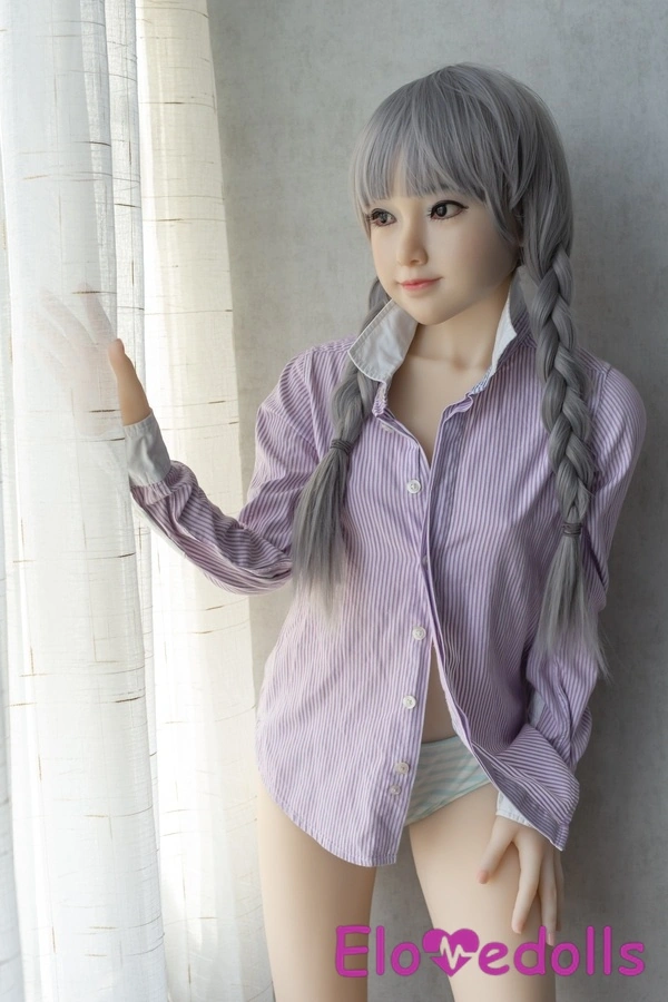 143cm A Cup Σιλικόνη Κεφαλή & Σώμα TPE Ξανθό Λεπτά Χείλη Μικρά Στήθη Συλλογή Εφηβικών Κούκλων Σεξ 10