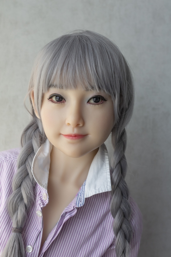 143cm A Cup Silicone Head & TPE Body Petite Gray Eyes Breasts Teen Sex Doll Detail View 3