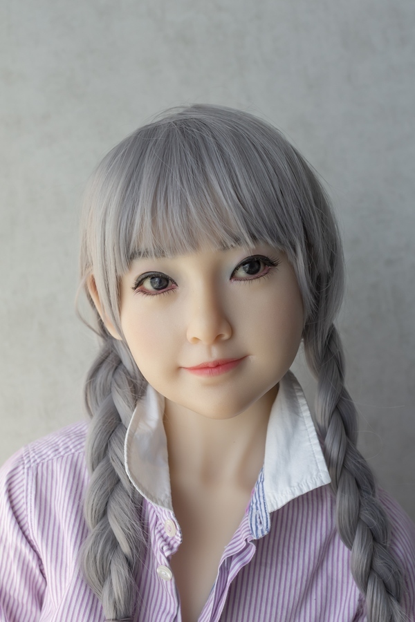 143cm A Cup Silicone Head & TPE Body Gray Eyes Petite Breasts Teen Sex Doll Detail View 4