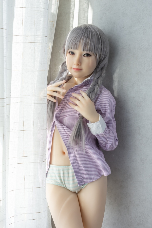 143cm A Cup Silicone Head & TPE Body Petite Blonde Breasts Teen Sex Doll Detail View 8