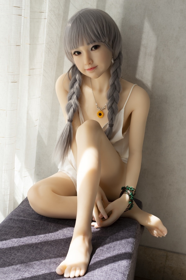 143cm A Cup Silicone Head & TPE Body Blonde Petite Breasts Teen Sex Doll Detail View 40