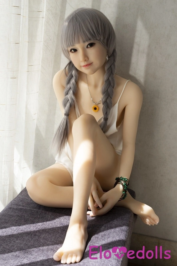 Κούκλα σεξ για εφήβους με κεφαλή σιλικόνης A Cup 143cm & σώμα TPE, ξανθό, μικρό στήθος, λεπτομέρειες 40